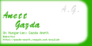 anett gazda business card